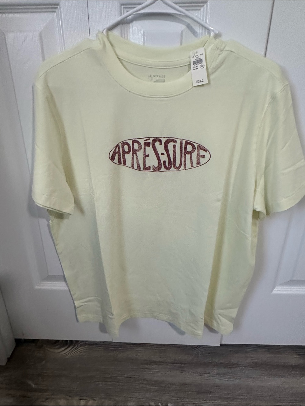 aerie Pale Yellow 'Après-Surf' Graphic Short Sleeve Tee